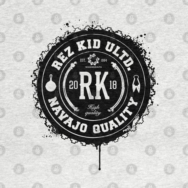 Rez Kid Vintage Label Patch Small Black by Shawn 